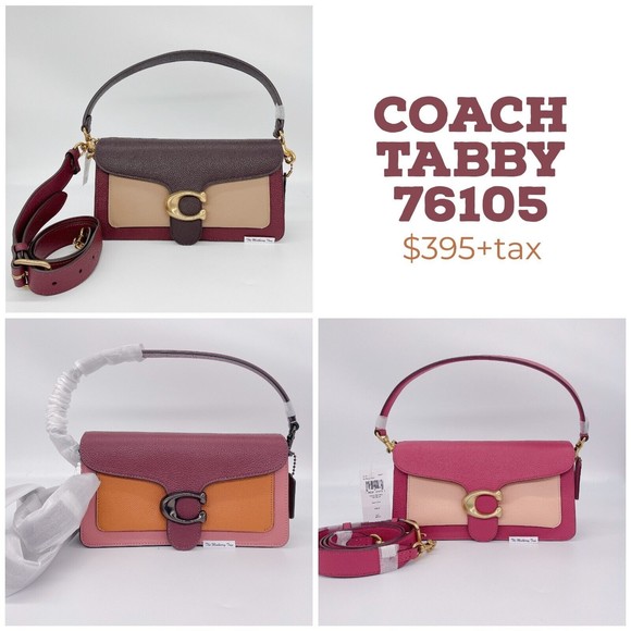 COACH TABBY Shoulder Bag 26 Vintage Pink Colorblock 76105 crossbody NWT $395 - Picture 10 of 10